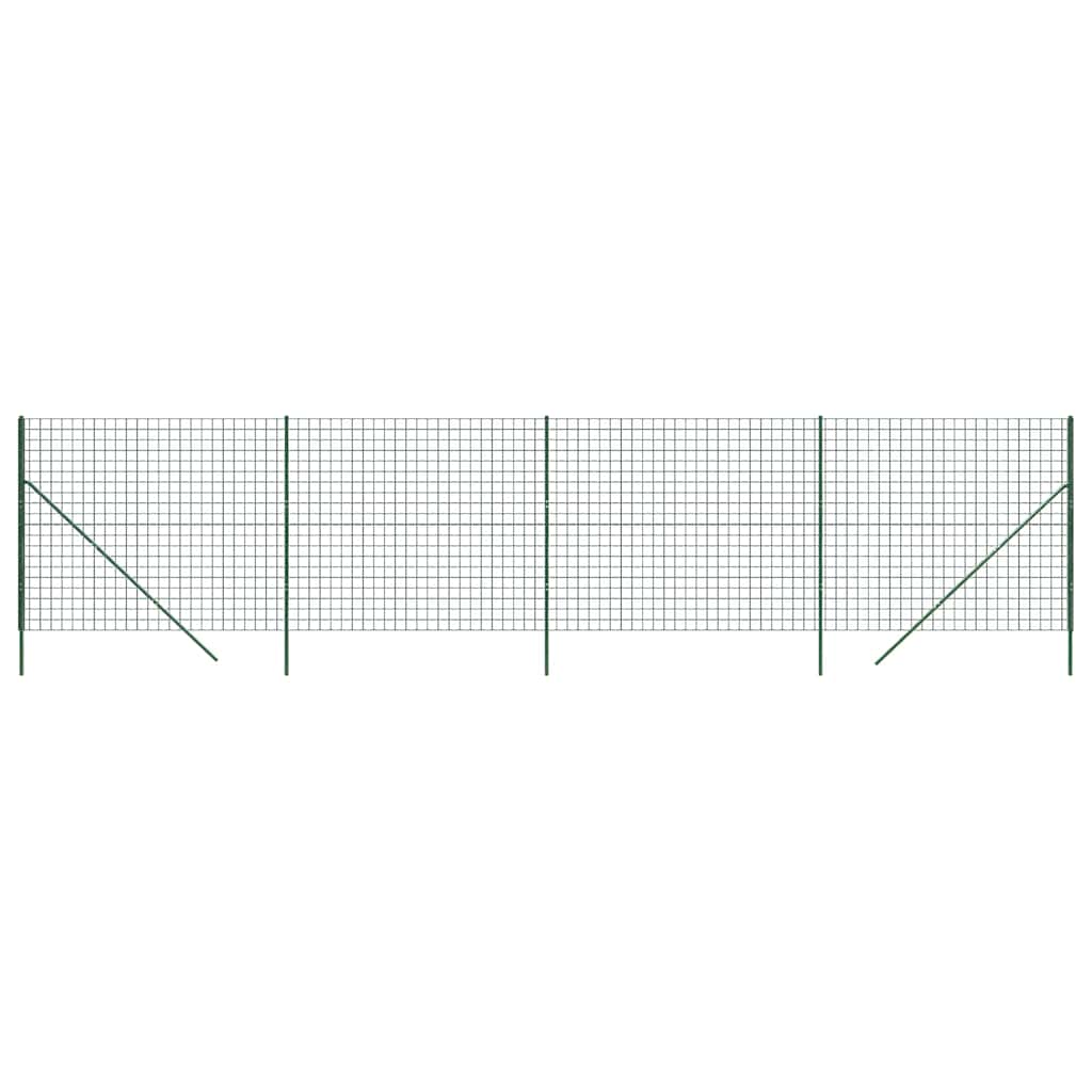 Vidaxl Drahtgitter FET 1,6 x 10 m verzinktes Stahlgrün