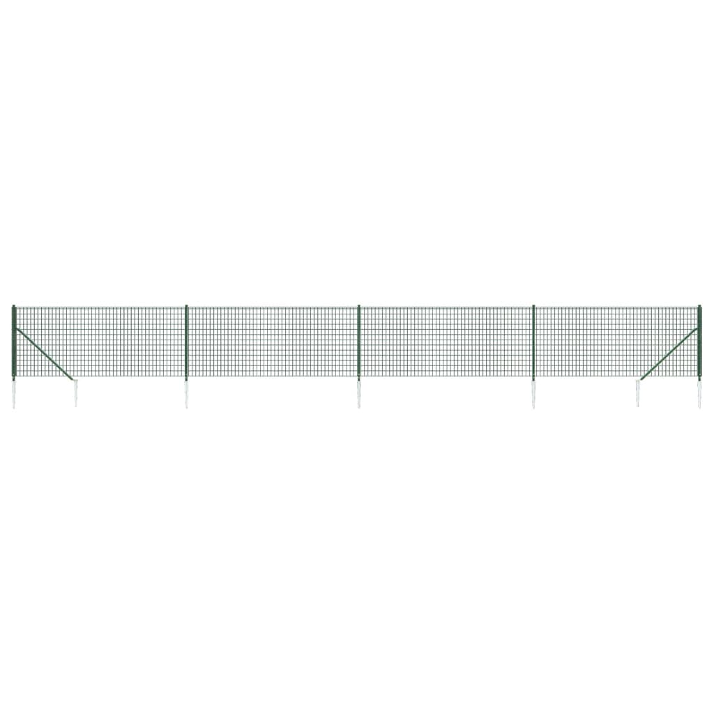 Vidaxl Drahtgitter FET mit Bodenanker 0,8 x 10 m Grün