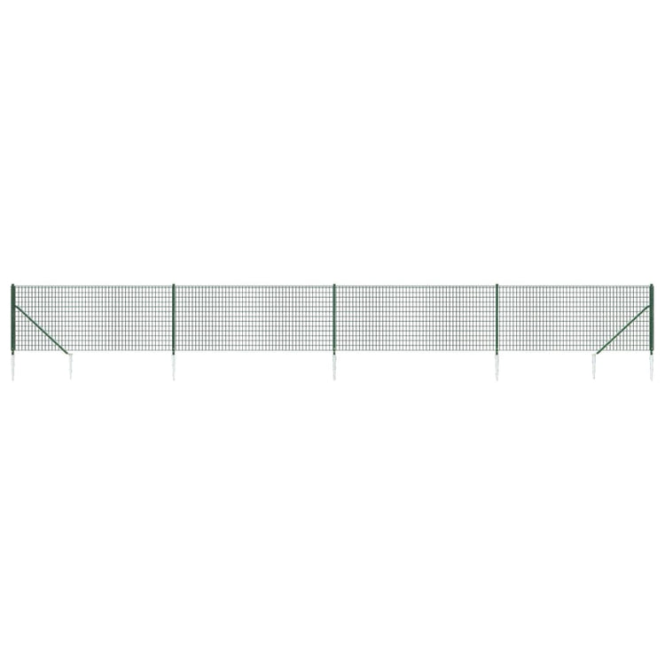 Vidaxl Drahtgitter FET mit Bodenanker 0,8 x 10 m Grün
