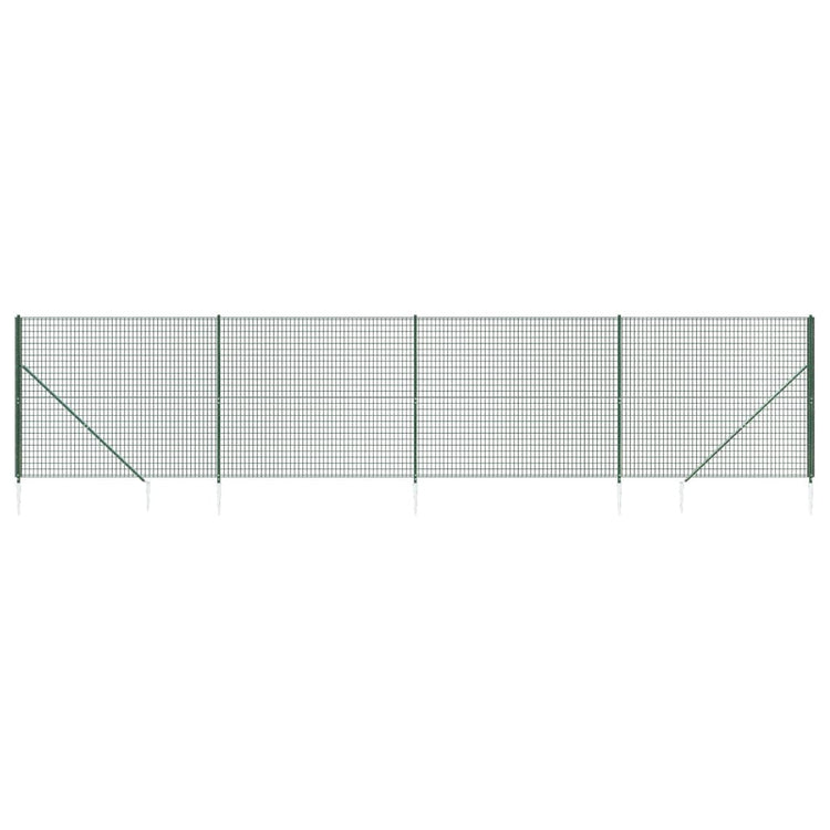 Vidaxl Drahtgitter FET mit Bodenanker 1,6x10 m Grün