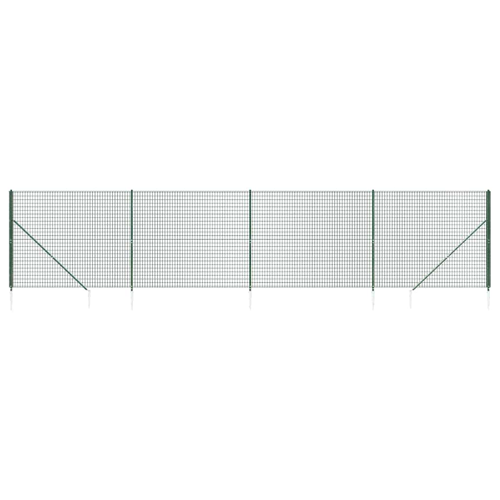 Vidaxl Drahtgitter FET mit gemahlenen Ankern 2x10 m grün