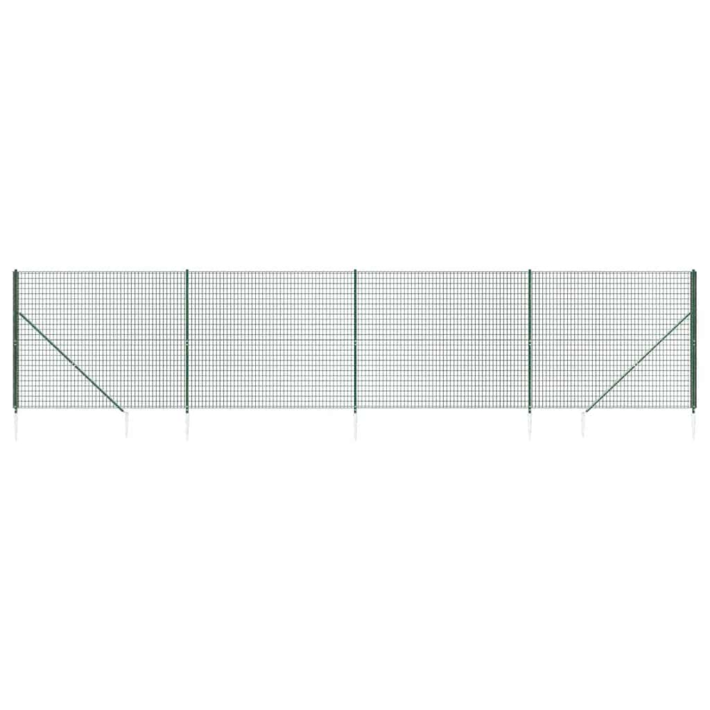 Vidaxl Drahtgitter FET mit Erdanker 2,2 x 10 m Grün