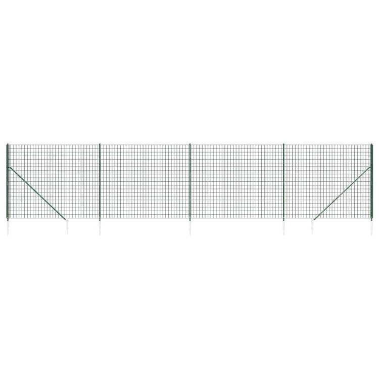 Vidaxl Drahtgitter FET mit Erdanker 1,4x10 m Grün
