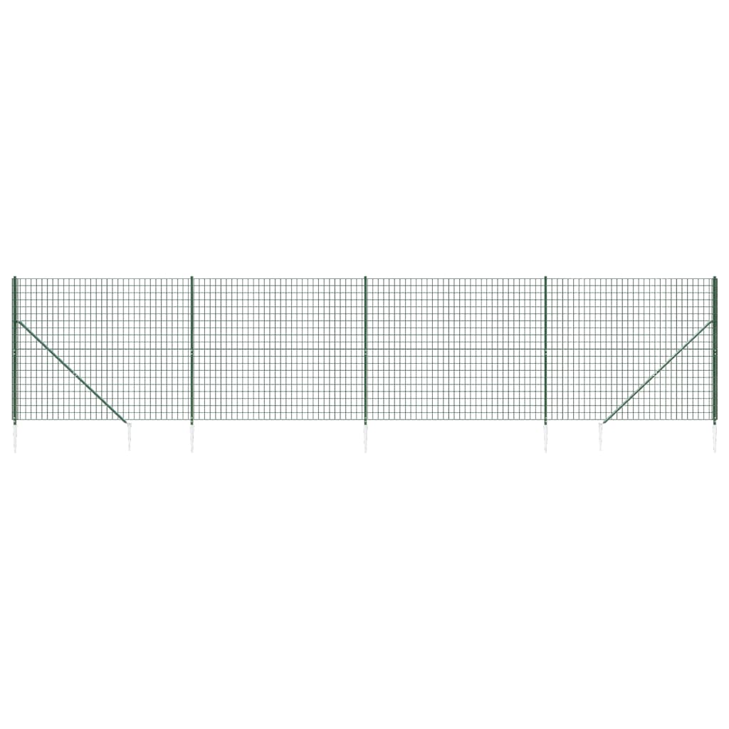 Vidaxl Drahtgitter FET mit gemahlenen Ankern 2x10 m grün