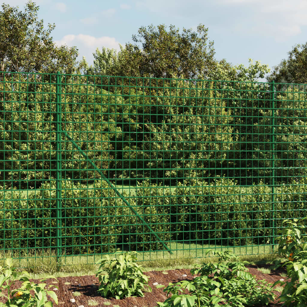 Vidaxl Drahtgitter FET mit gemahlenen Ankern 2x25 m Grün