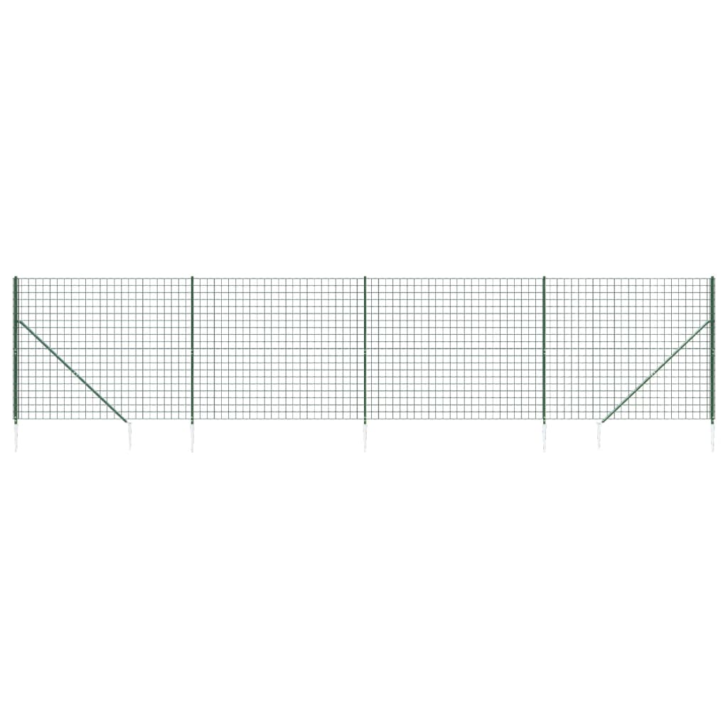 Vidaxl Drahtgitter FET mit Bodenanker 1,6x10 m Grün