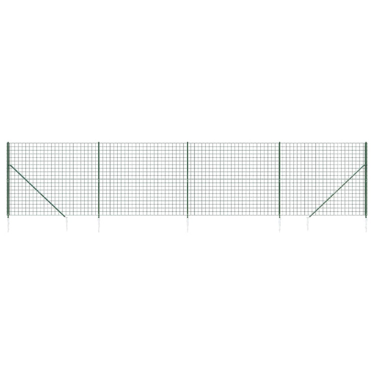 Vidaxl Drahtgitter FET mit Erdanker 2,2 x 10 m Grün