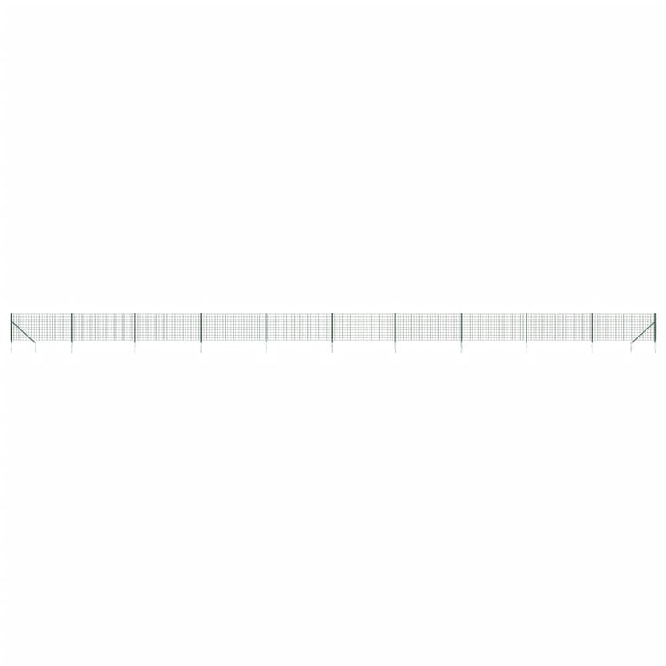Vidaxl Drahtnetzzaun mit Erdanker 0,8 x 25 m grün