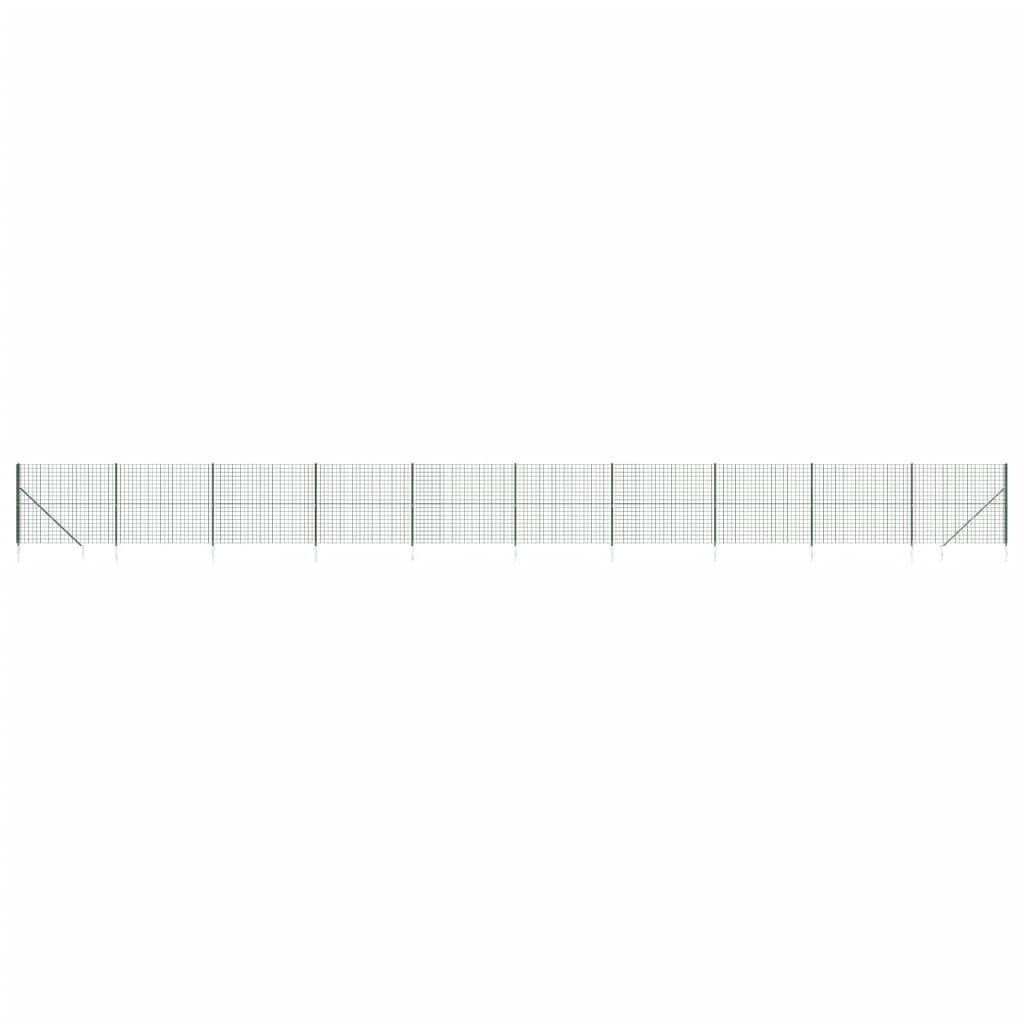 Vidaxl Drahtgitter FET mit gemahlenen Ankern 2x25 m Grün