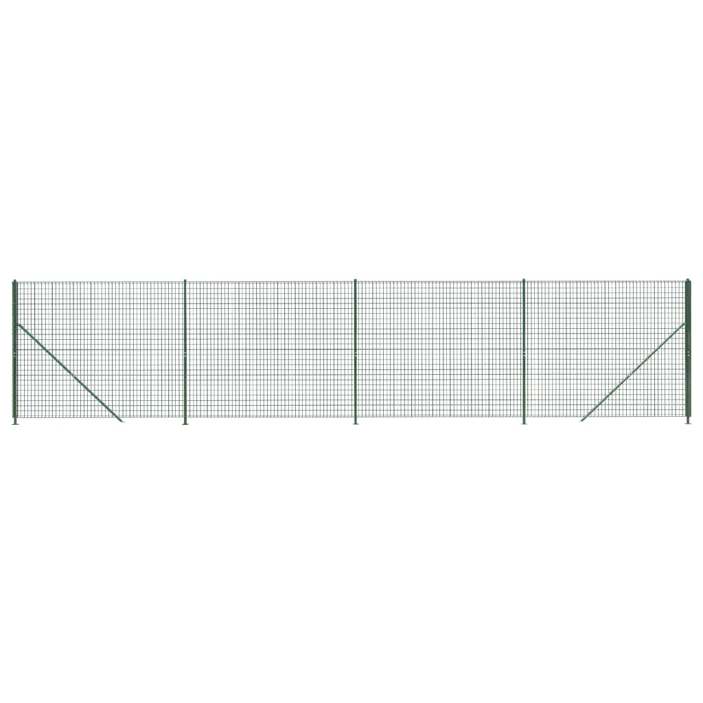 Vidaxl Drahtgitter FET mit Flansch 1,4x10 m grün
