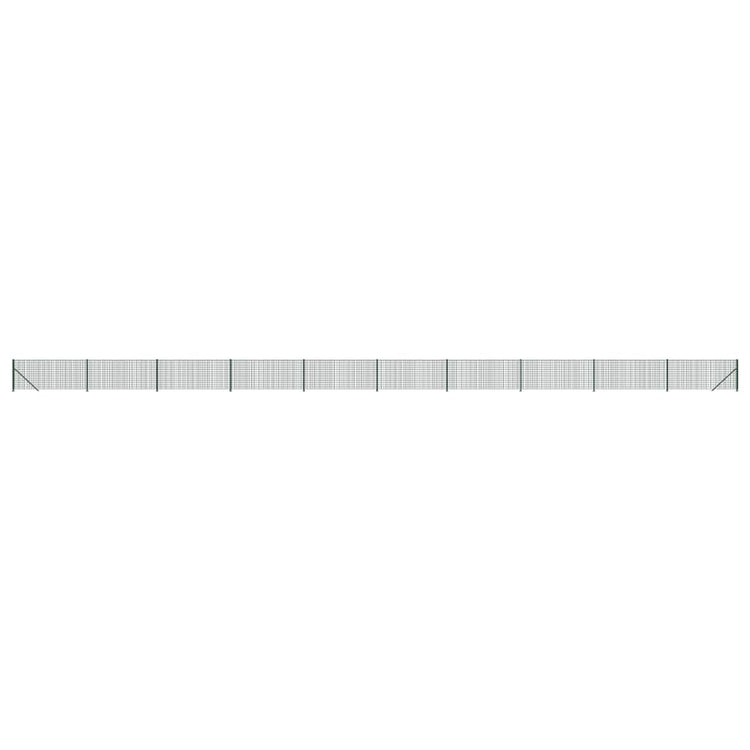 Vidaxl -Drahtgitterzaun mit Flansch 0,8 x 25 m grün