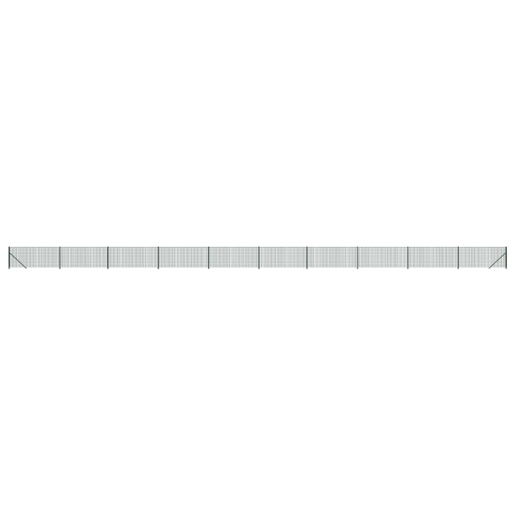 Vidaxl Drahtgitter FET mit Flansch 1,1x25 m grün