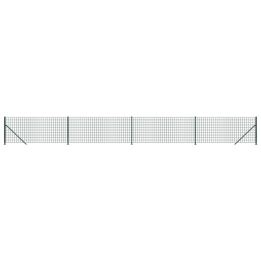 Vidaxl Drahtgitter FET mit Flansch mit 0,8 x 10 m grün