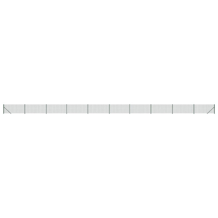 Vidaxl -Drahtgitterzaun mit Flansch 0,8 x 25 m grün