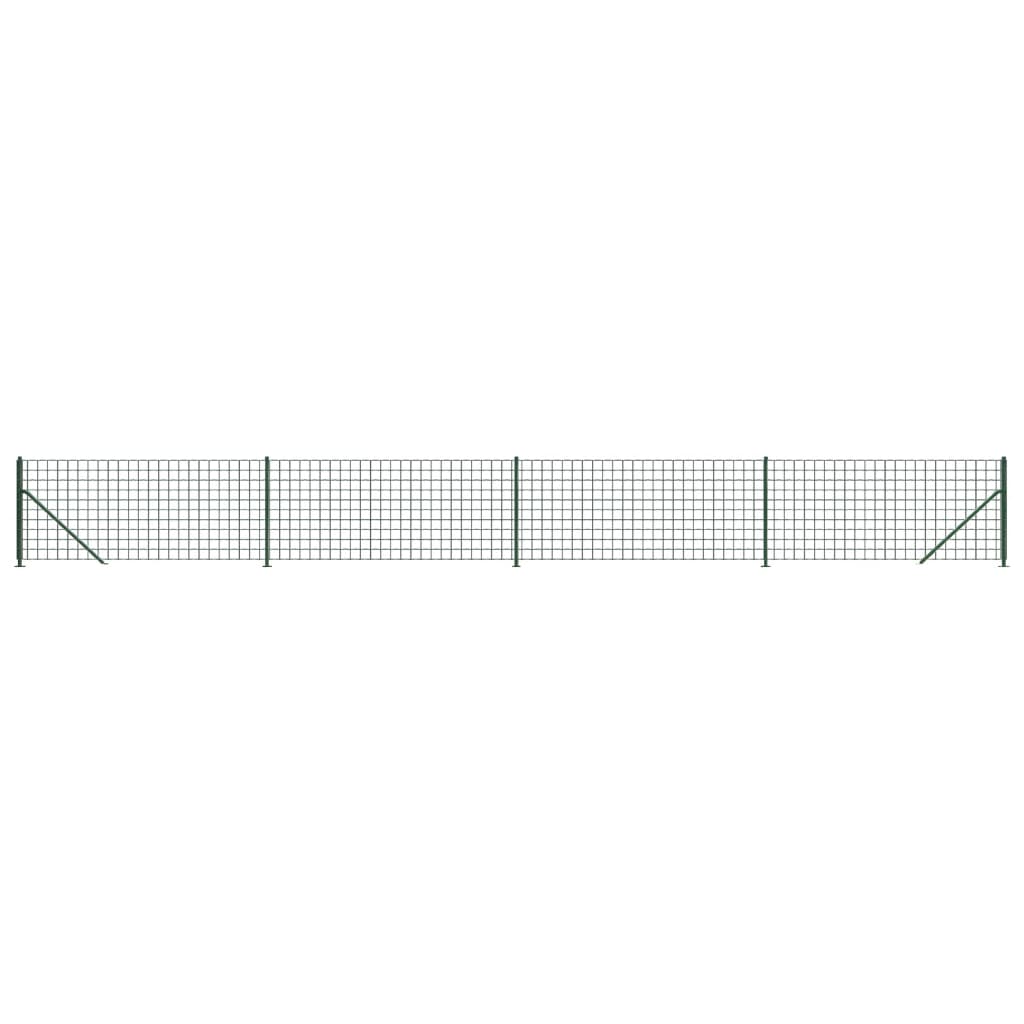 Vidaxl Drahtgitter FET mit Flansch mit 0,8 x 10 m grün