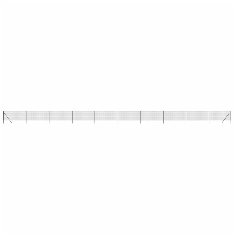 Vidaxl Drahtgitter FET 1,1x25 M verzinkte Stahl -Anthrazit -Gelenke