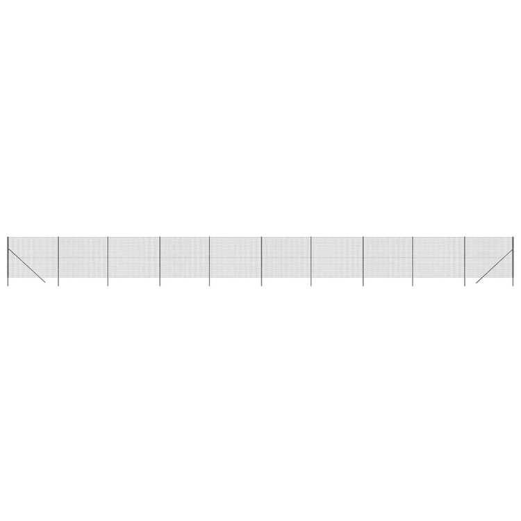 Vidaxl Drahtgitter FET 1,6x25 M verzinkte Stahl -Anthrazitfarbe