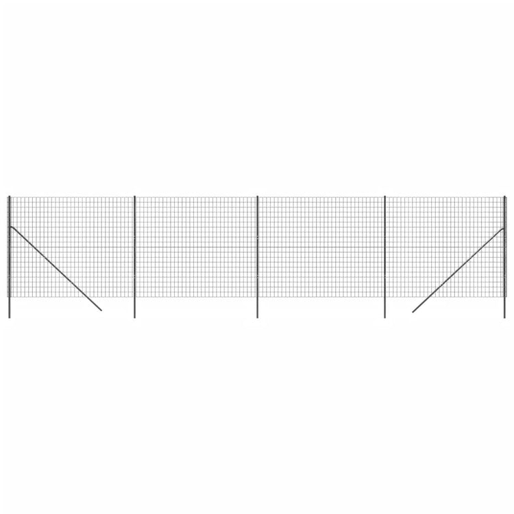 Vidaxl Drahtgitter FET 1,8 x 10 m verzinkter Stahl -Anthrazit -Verschärfen