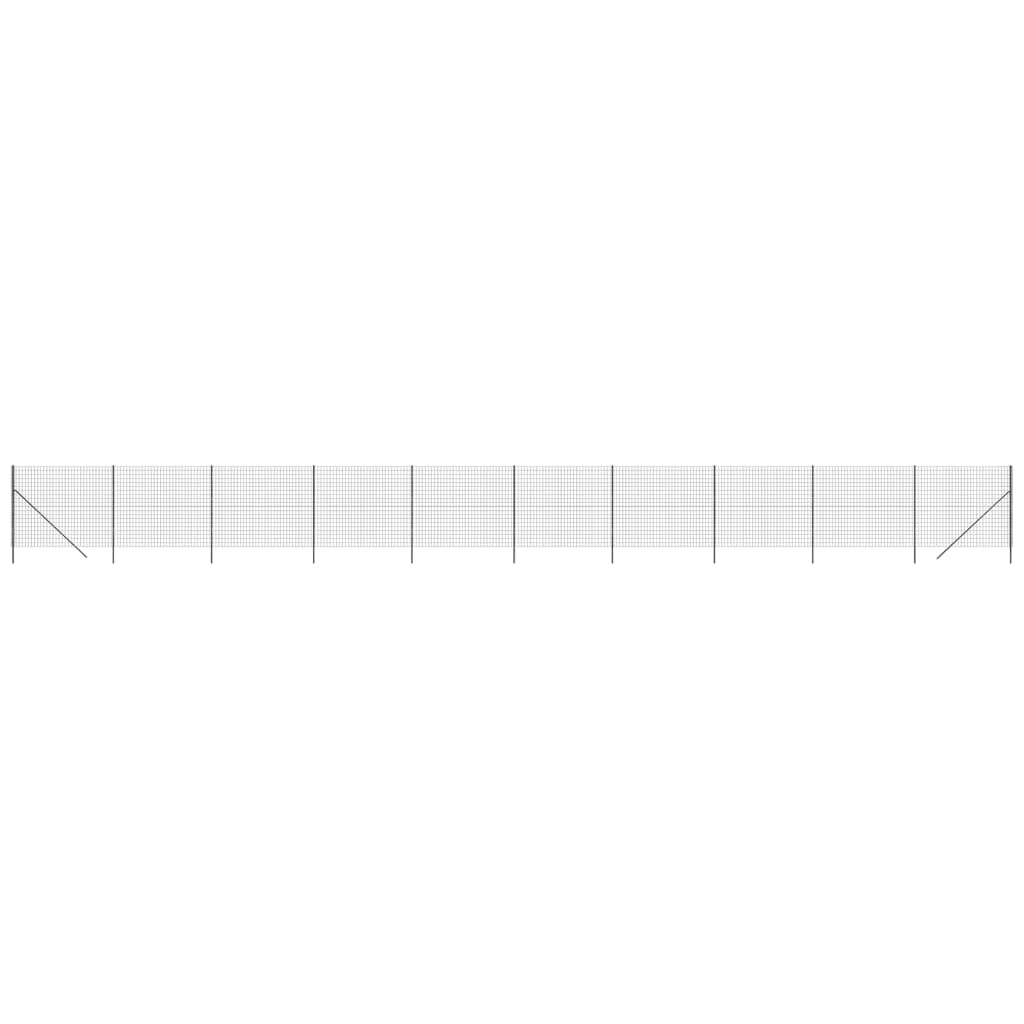 Vidaxl Drahtgitter FET 1,6x25 M verzinkte Stahl -Anthrazitfarbe