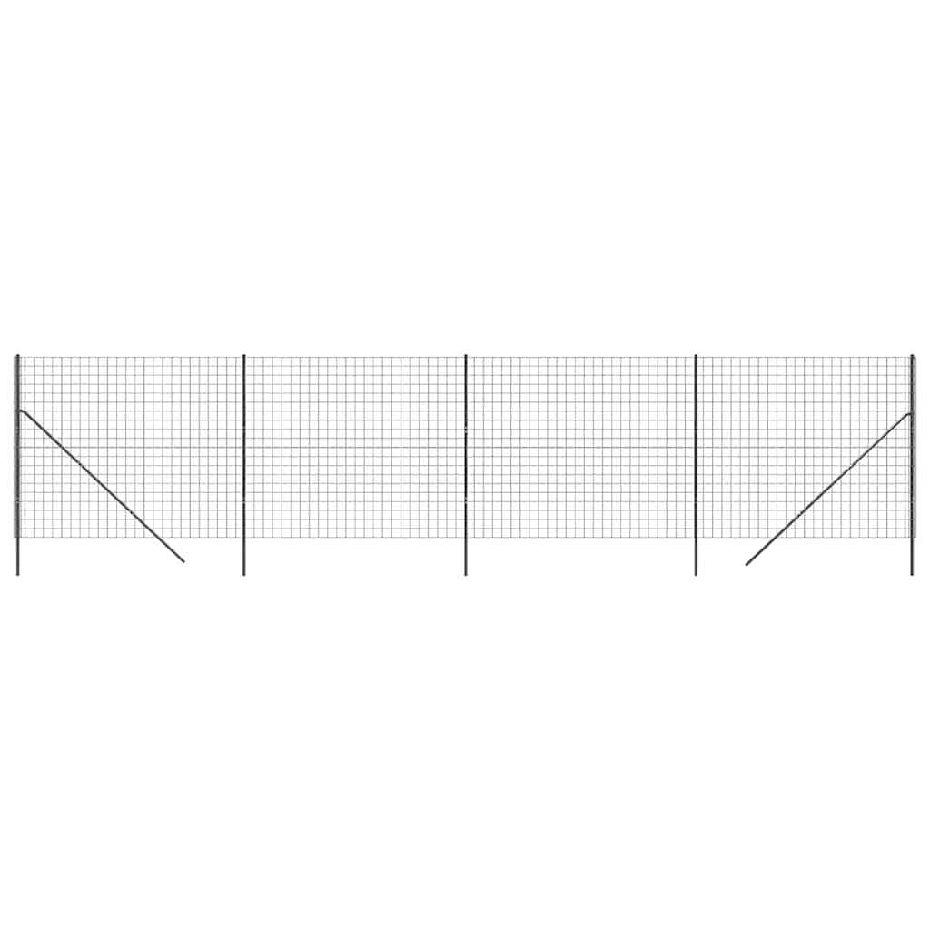 Vidaxl Drahtgitter FET 1,8 x 10 m verzinkter Stahl -Anthrazit -Verschärfen