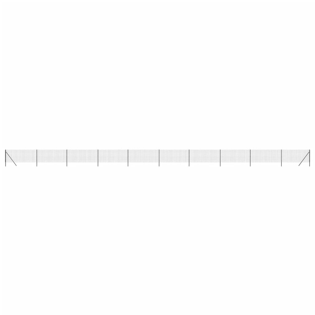 Vidaxl Drahtgitter FET 0,8x25 M verzinkte Stahl -Anthrazitfarbe