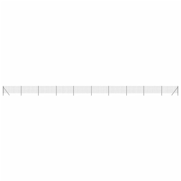 Vidaxl Drahtgitter FET 0,8x25 M verzinkte Stahl -Anthrazitfarbe