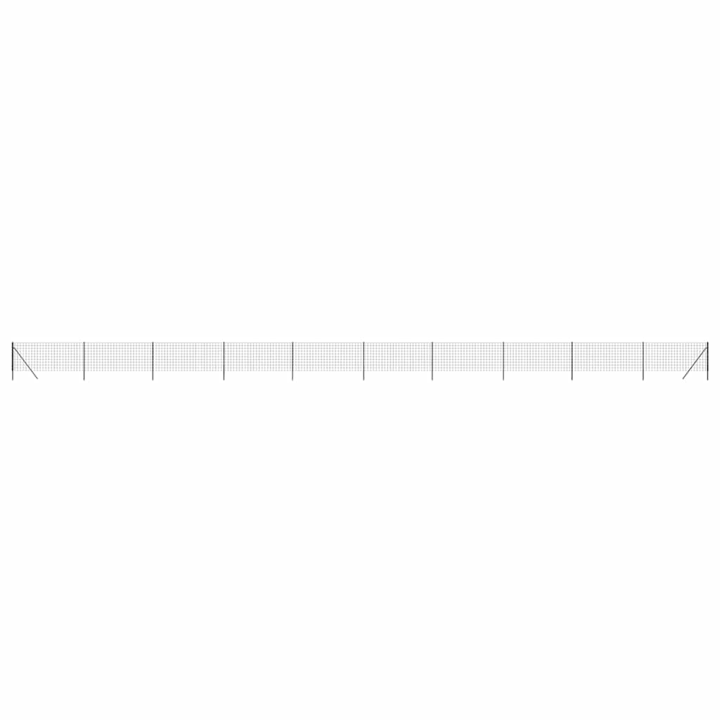 Vidaxl Drahtgitter FET 1x25 M verzinkte Stahl -Anthrazitfarbe