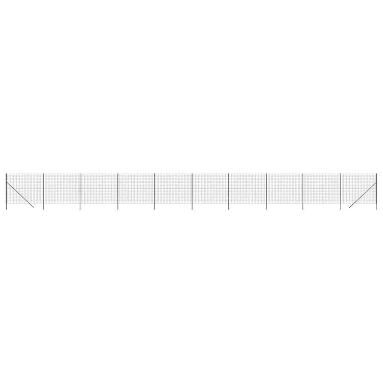 Vidaxl Drahtgitter FET 2,2x25 M verzinkte Stahl -Anthrazitfarbe