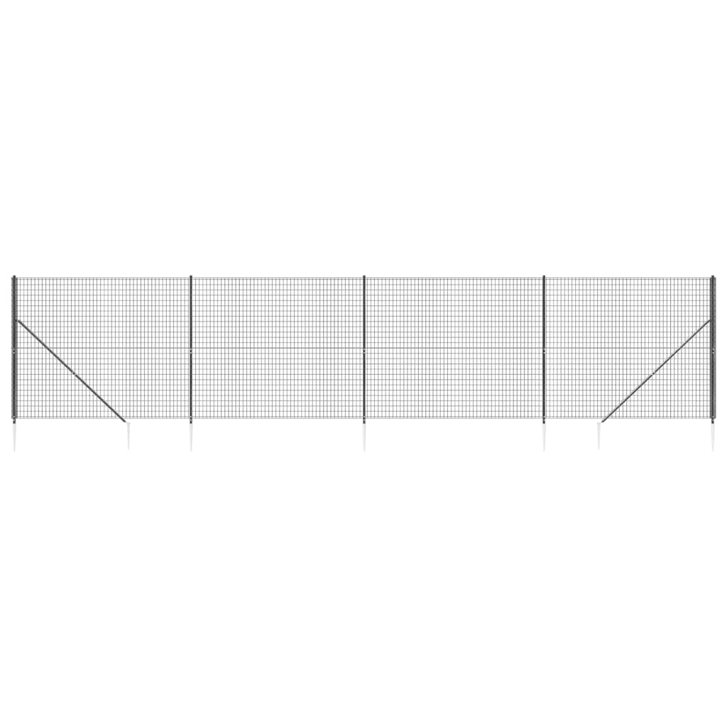 Vidaxl Drahtgitter FET mit Bodenanker 1,8 x 10 m Anthrazit -ausgelöst
