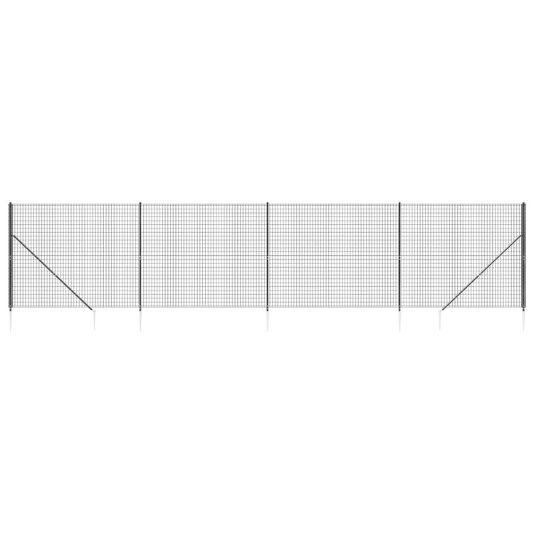 Vidaxl Drahtgitter FET mit Bodenanker 1,8 x 10 m Anthrazit -ausgelöst