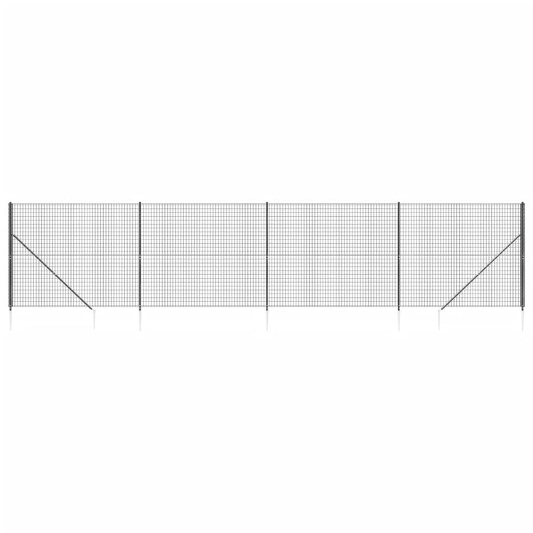 Vidaxl Drahtgitter FET mit gemahlenen Ankern 2,2 x 10 m Anthrazit -ausgelöst