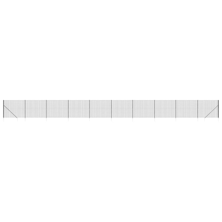 Vidaxl Drahtgitter FET mit Bodenanker 1,6x25 m Anthrazit -Verschärft