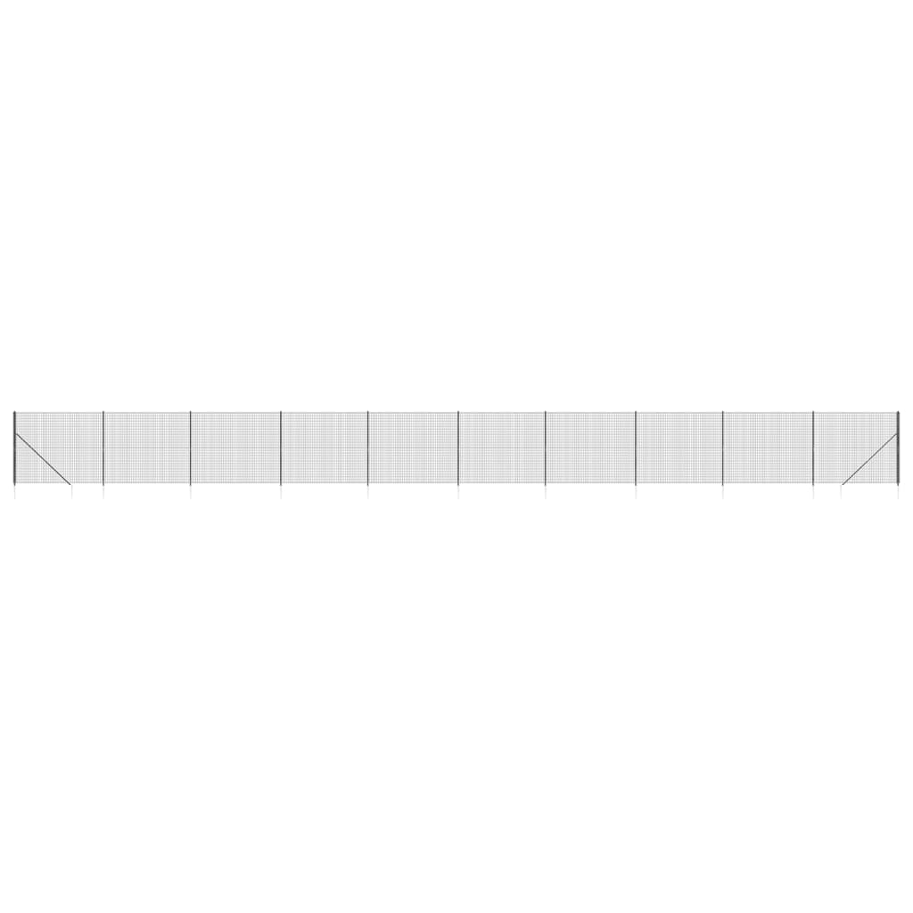 Vidaxl Drahtgitter FET mit Bodenanker 1,8x25 m Anthrazit -Verschärft