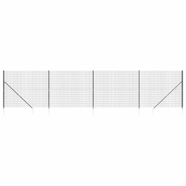 Vidaxl Drahtgitter FET mit Bodenanker 1,6 x 10 m Anthrazit -ausgelöst