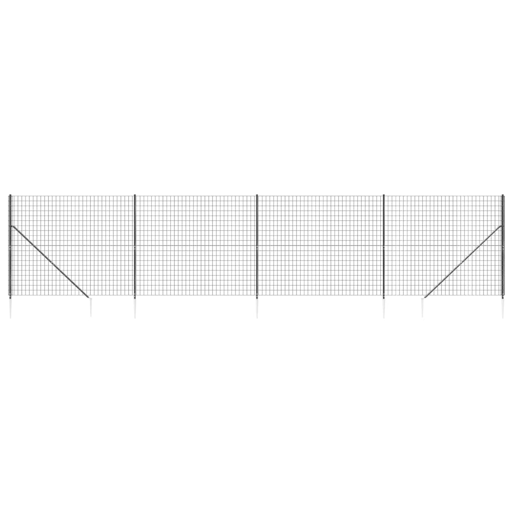 Vidaxl Drahtgitter FET mit Bodenanker 1,8 x 10 m Anthrazit -ausgelöst