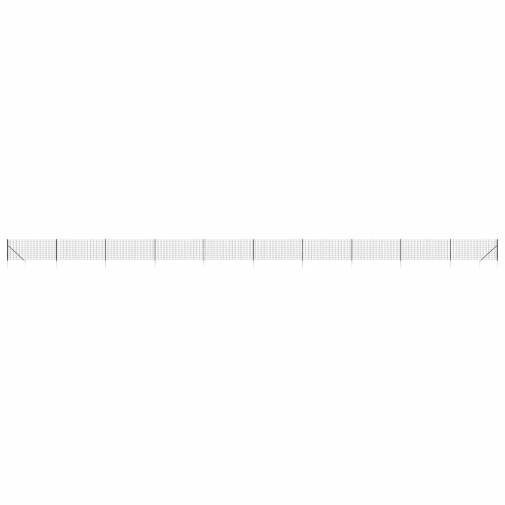 Vidaxl Drahtgitter FET mit Erdanker 1,1x25 m Anthrazit -geläutet