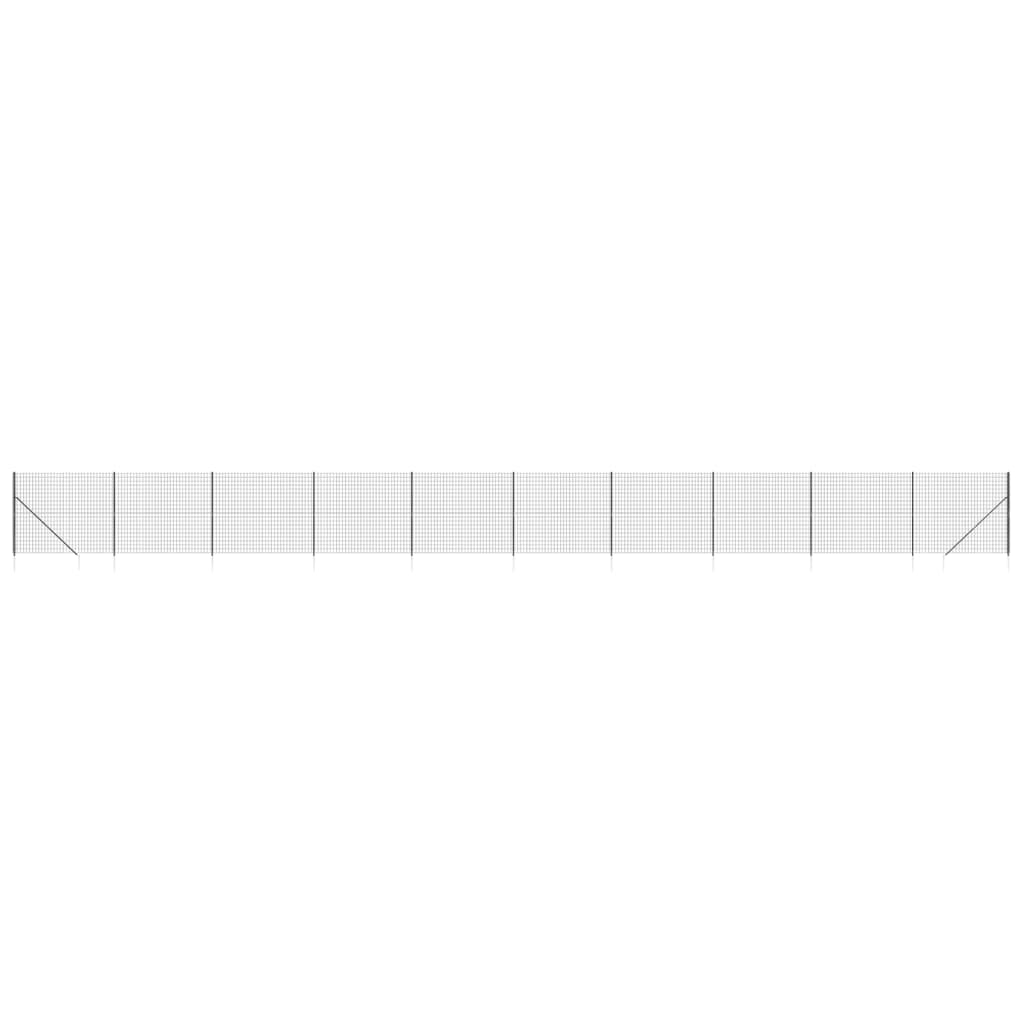 Vidaxl Drahtgitter FET mit Bodenanker 1,6x25 m Anthrazit -Verschärft