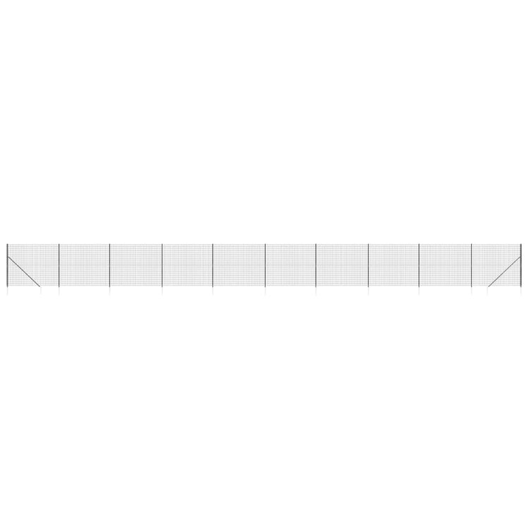 Vidaxl Drahtgitter FET mit Bodenanker 1,6x25 m Anthrazit -Verschärft