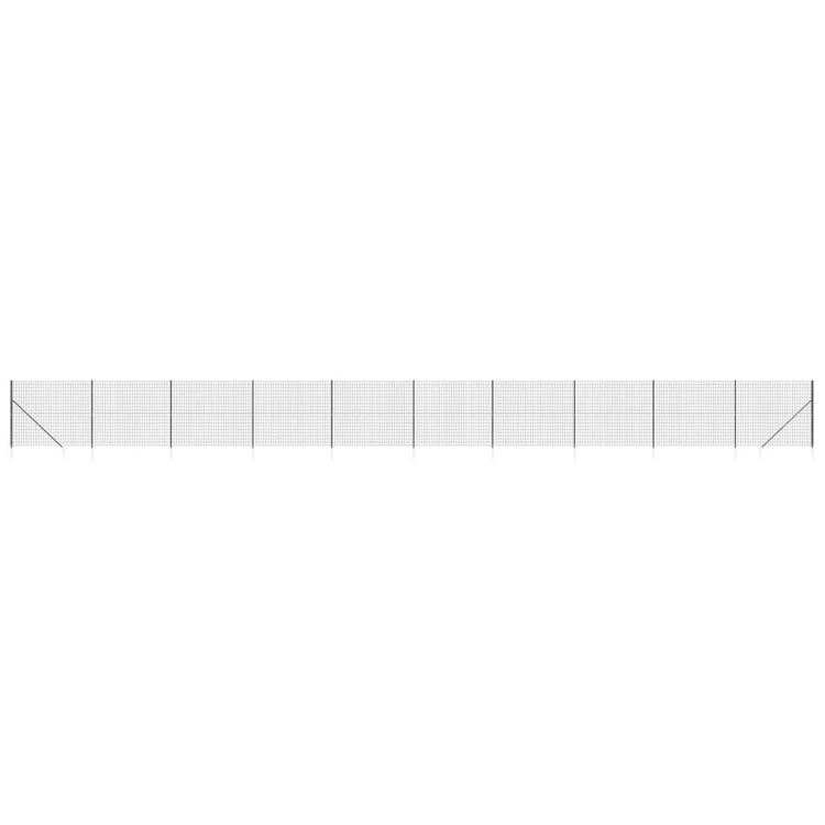 Vidaxl Drahtgitter FET mit Bodenanker 1,8x25 m Anthrazit -Verschärft