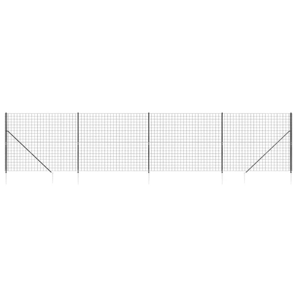 Vidaxl Drahtgitter FET mit Bodenanker 1,6 x 10 m Anthrazit -ausgelöst