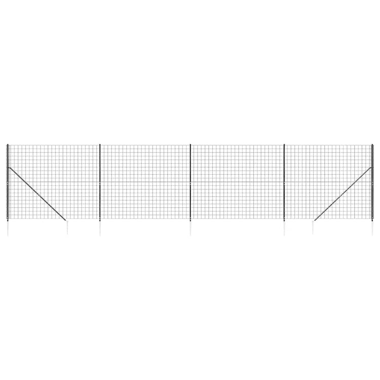 Vidaxl Drahtgitter FET mit Bodenanker 1,6 x 10 m Anthrazit -ausgelöst