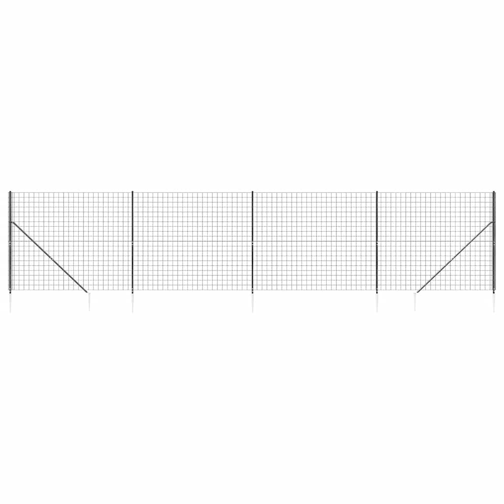 Vidaxl Drahtgitter FET mit gemahlenen Ankern 2,2 x 10 m Anthrazit -ausgelöst