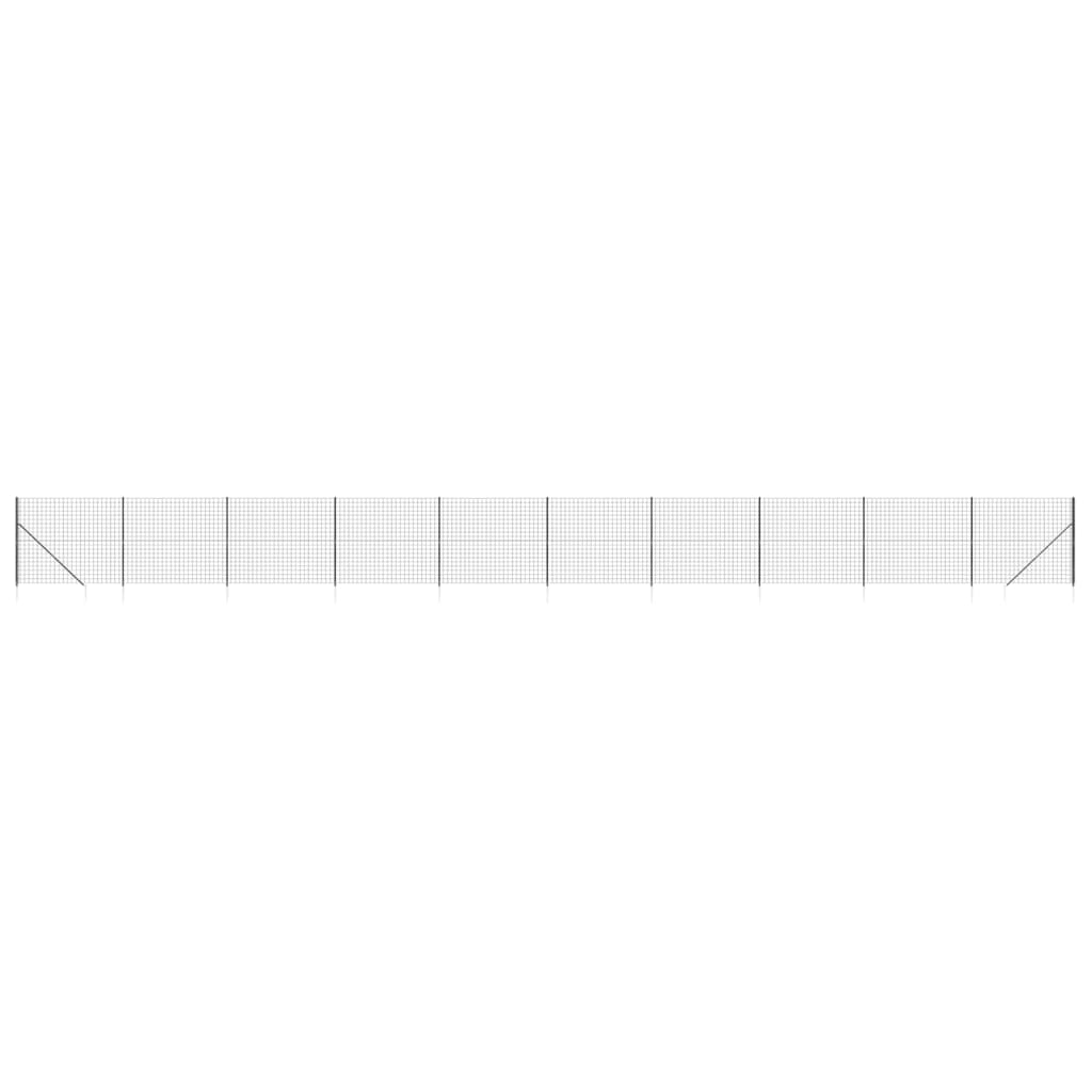 Vidaxl Drahtgitter FET mit Bodenanker 1,6x25 m Anthrazit -Verschärft