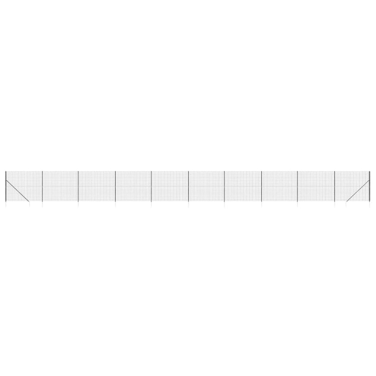 Vidaxl Drahtgitter FET mit Bodenanker 1,6x25 m Anthrazit -Verschärft