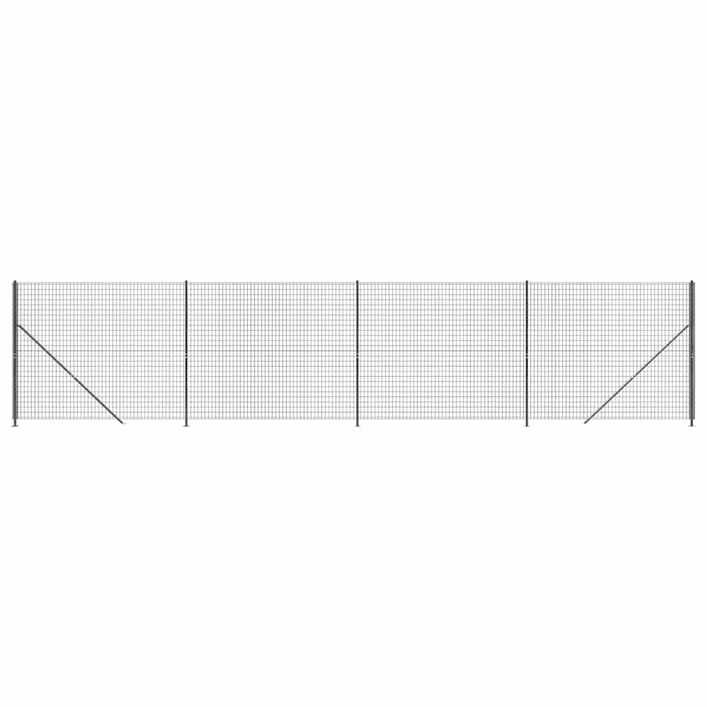 Vidaxl -Drahtgitterfet mit Flansch 1,6 x 10 m Anthrazit -gelöscht