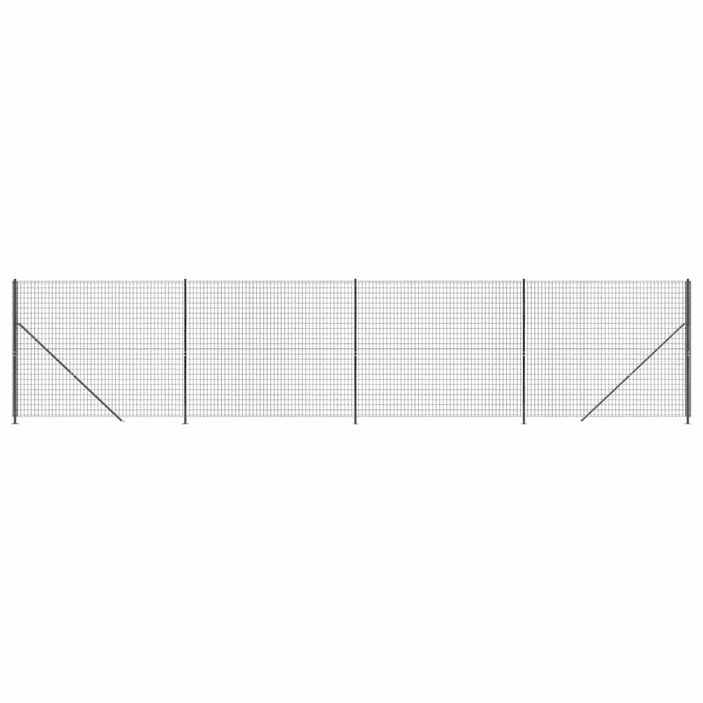 Vidaxl Drahtgitter FET mit Flansch mit 1,8 x 10 m Anthrazit -Verschärfen