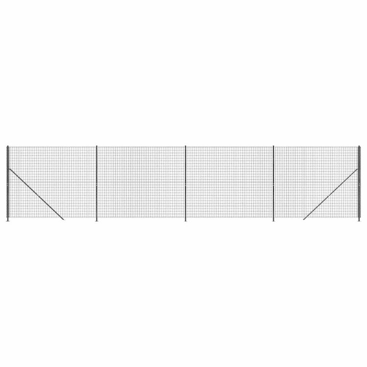 Vidaxl Drahtgitter FET mit Flansch mit 1,8 x 10 m Anthrazit -Verschärfen