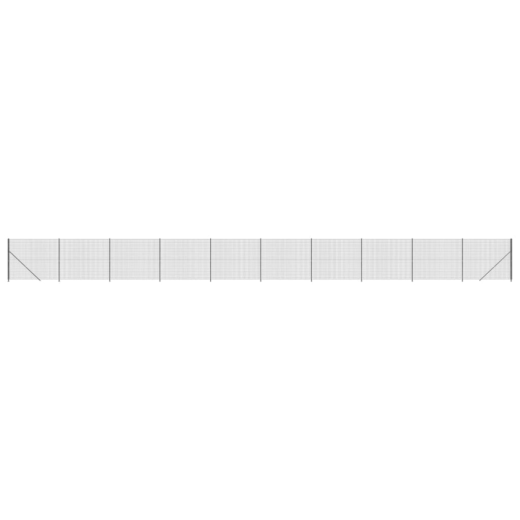 Vidaxl Drahtgitterzaun mit Flansch 1,4x25 m Anthrazitfarbe