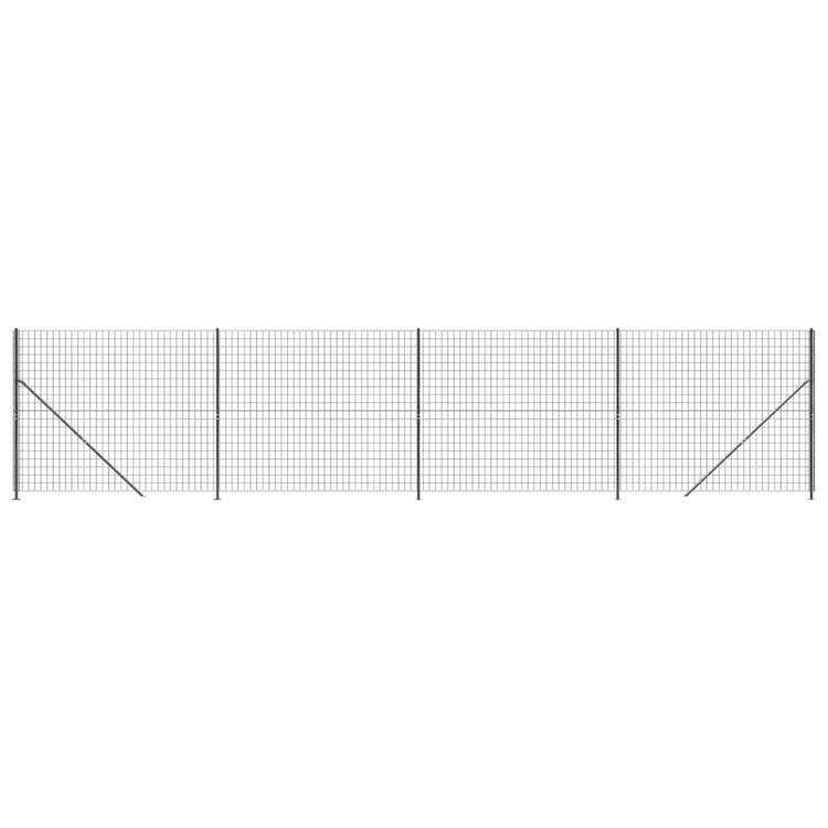Vidaxl -Drahtgitterfet mit Flansch 1,6 x 10 m Anthrazit -gelöscht