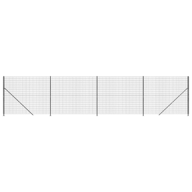 Vidaxl Drahtgitter FET mit Flansch mit 2,2 x 10 m Anthrazit -verkleidet